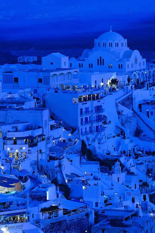 Blue Dusk, Santorini, Greece