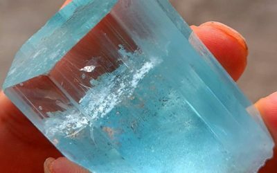 Aquamarine crystal from Shigar Valley, Pakistan.