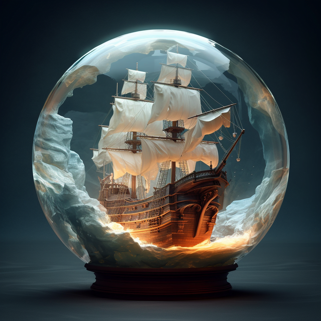 Ship in a frozen sphere